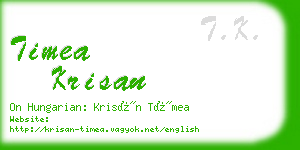 timea krisan business card